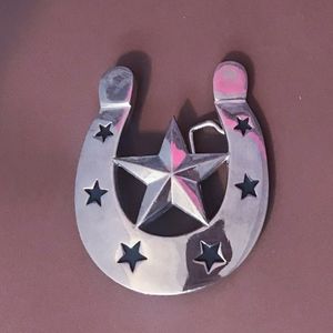 Horseshoe and Stars Belt Buckle